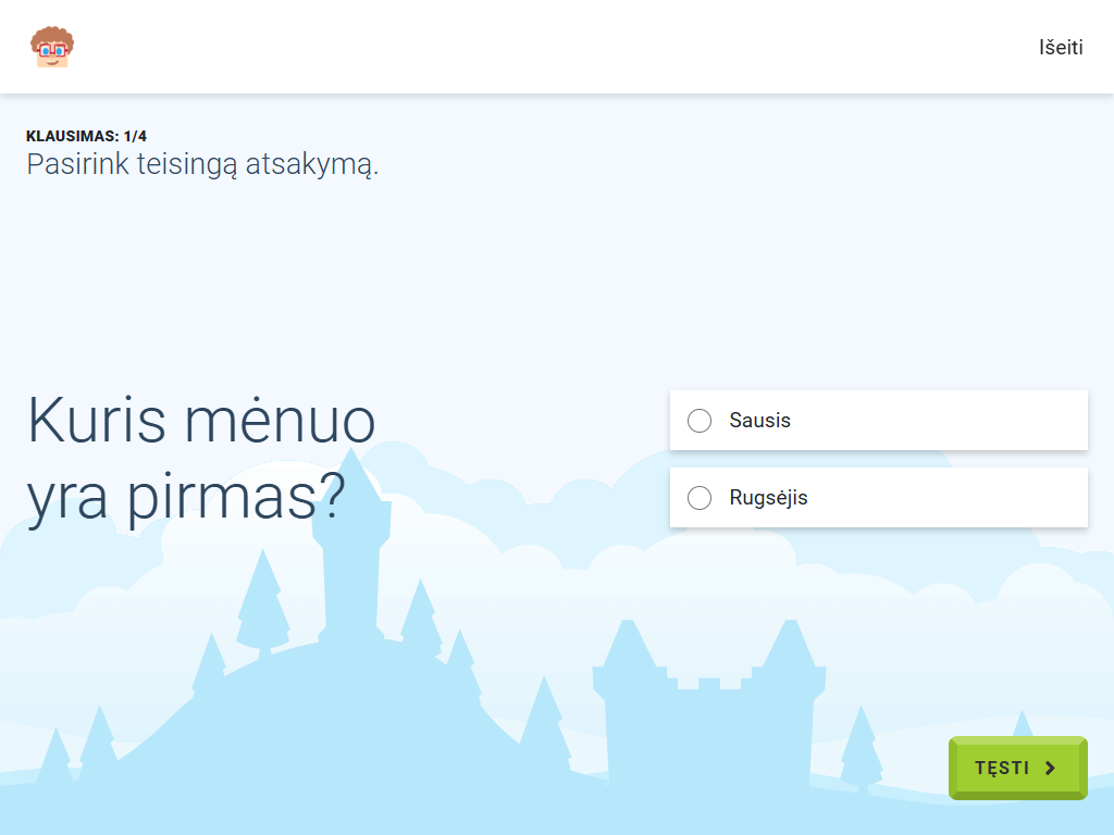 Gudrutis Dutis pratimo "Mėnesių pavadinimai ir metų laikai" peržiūra planšetėje