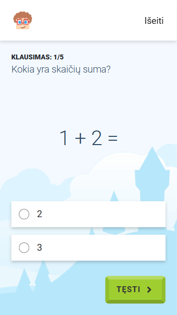 Gudrutis Dutis pratimo "Sudėtis iki 10" peržiūra telefone